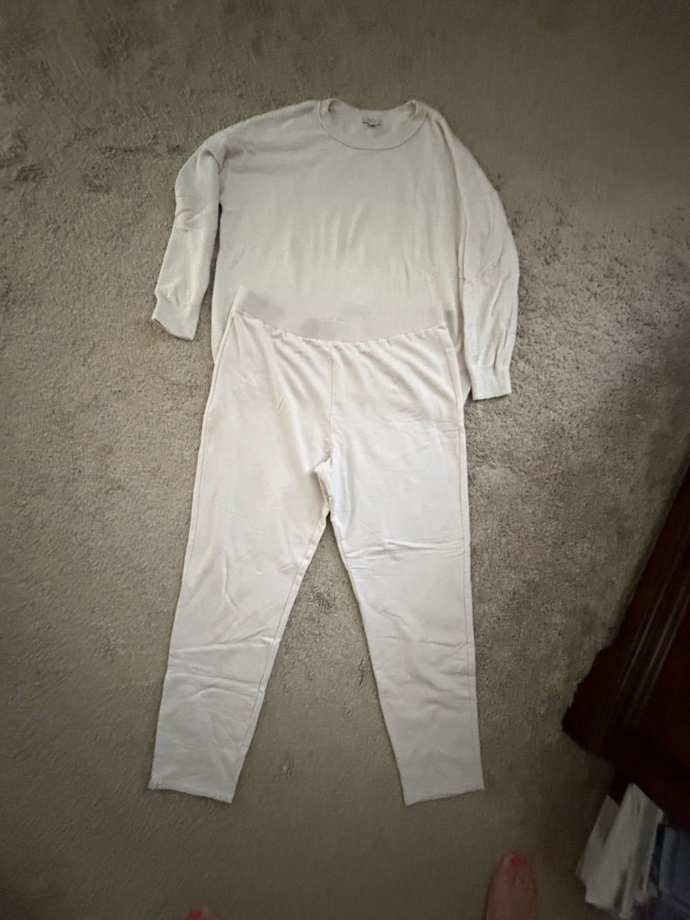 Barefoot Dreams Cream Thermal Leggings